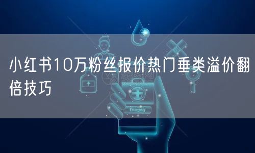 小红书10万粉丝报价热门垂类溢价翻倍技巧