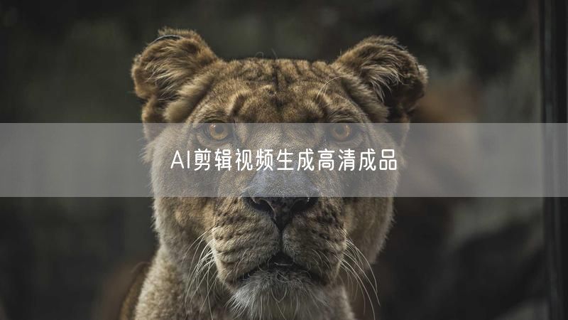 AI剪辑视频生成高清成品