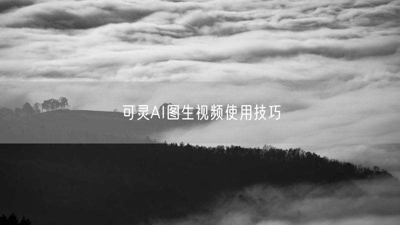 可灵AI图生视频使用技巧