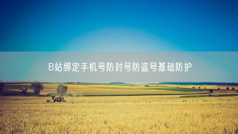 B站绑定手机号防封号防盗号基础防护