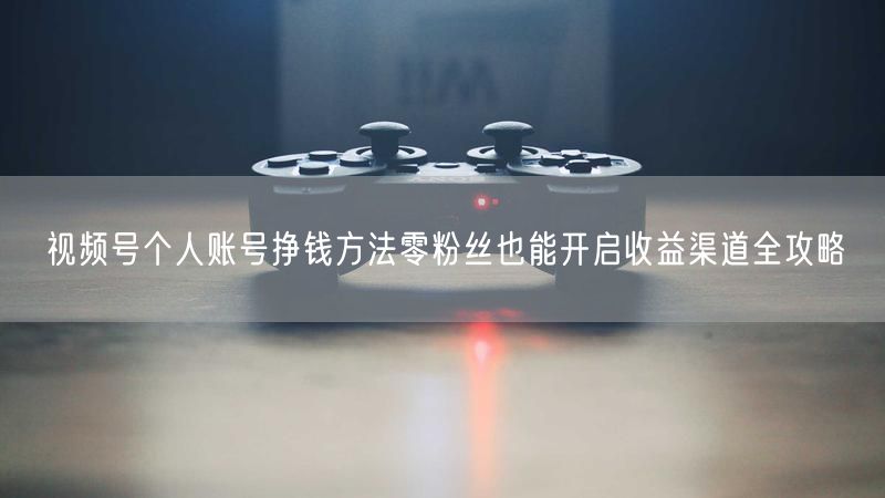 视频号个人账号挣钱方法零粉丝也能开启收益渠道全攻略